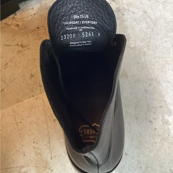 Thursday Boot Co Mens Scout Everyday Chukka Boots Blk Leather Lace Ups Size 13 - Picture 10 of 12